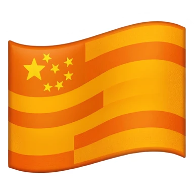 I want a flag emoji 🚩🚩 like this but flag should be orange don't change shape just change color sticker