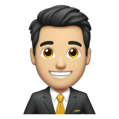 Sergio Alejandro Villanueva Muñoz in a suit smiling sticker