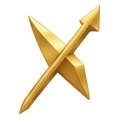 gold arrow pointing left sticker