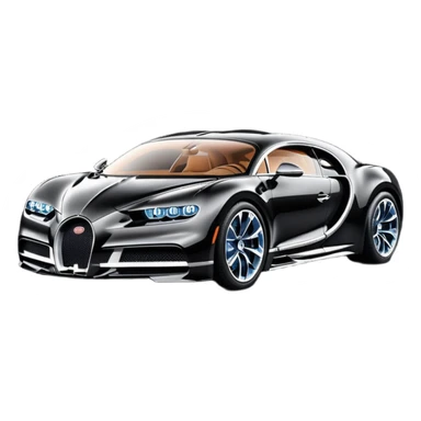 black bugatti chiron made from diamonds sticker