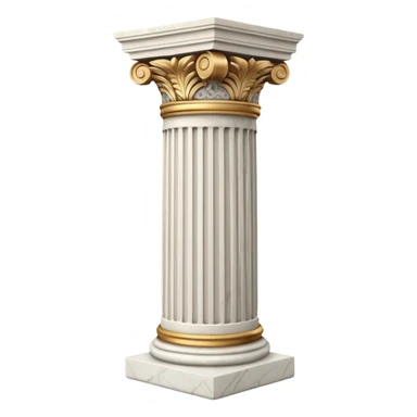 generate beautiful greek marble pillar intricate sticker