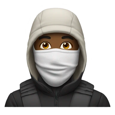 man with ski mask sticker