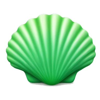 Green seashell sticker
