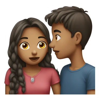 boy kissing girl sticker