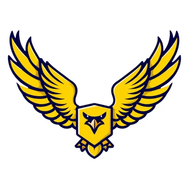 Hawk emblem with gold and black colors, House Bellona sticker
