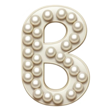 Number six decorated with shiny pearls sticker