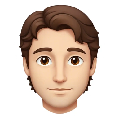 lord with short wavy brown hair, deep brown eyes, strong jawline soft smile sticker