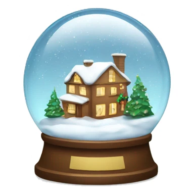 Christmas snow globe sticker