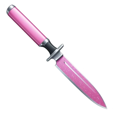 glitter pink knife sticker