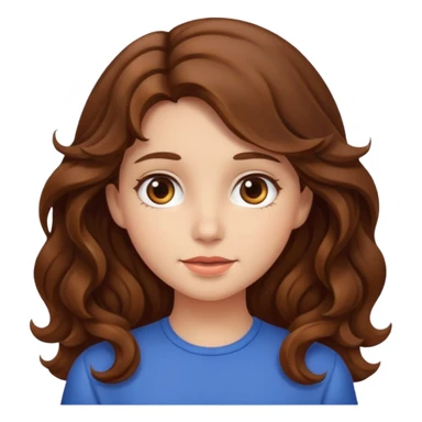 chica con cabello ondulado castaño sticker