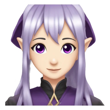 Gojo purple eyes Anime black_hair hair_between_eyes bangs Elf_ears_long sticker