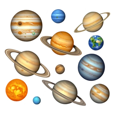 complete solar system with planets sticker