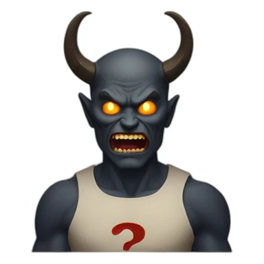 demon impressed by man sticker