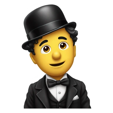 charlie Chaplin bow down with hat removing gratitute sticker