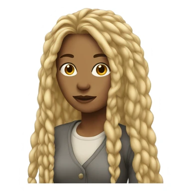 Blond woman with dreadlocks sticker