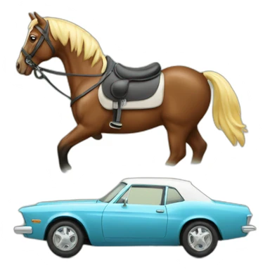 Cheval sur voiture sticker