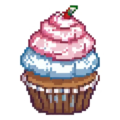 cupcake with pink icing sticker