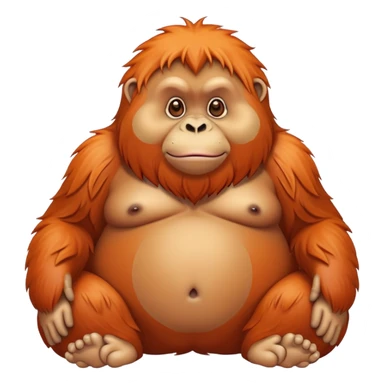 Fat orangutan sticker