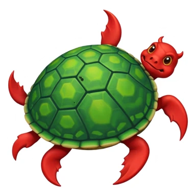 A devil in a turtle carapace sticker