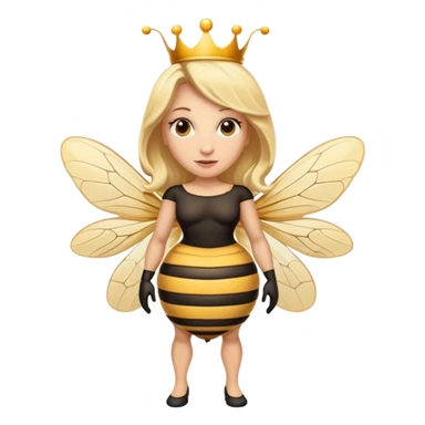 Full Body large  size Queen bee woman with  blonde hair and big nose sticker