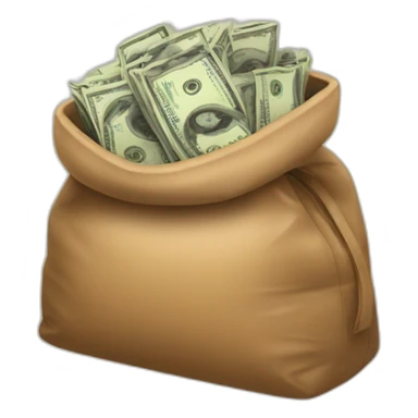 bag full of money sticker