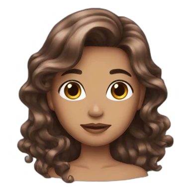Mermaid brown hair sticker
