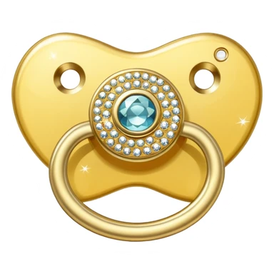 Bedazzled, gold sparkly pacifier sticker