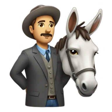 Abogado sobre un burro rojo sticker