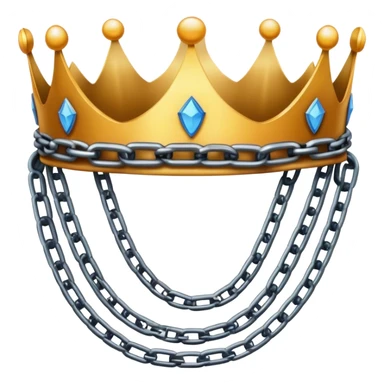 crown made of chains sticker