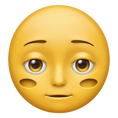 Generate me a blank face emoji with the upper eyelid half closed make it the original yellow emoji sticker