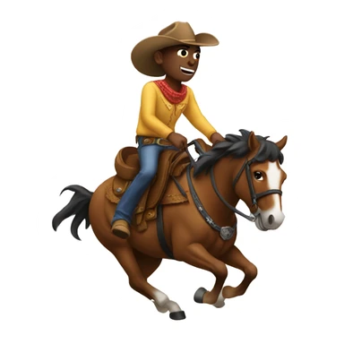 cowboy riding a horse sticker