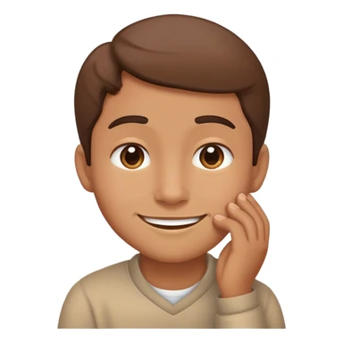 Bashful smile sticker