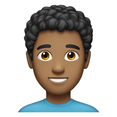 Guy with red t-shirt black hair light skin blue eye sticker