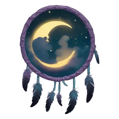 crescent-dreamcatcher sticker