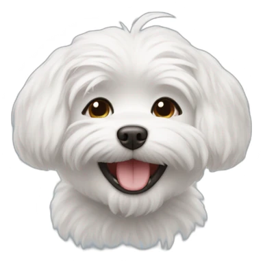 maltese smileing sticker