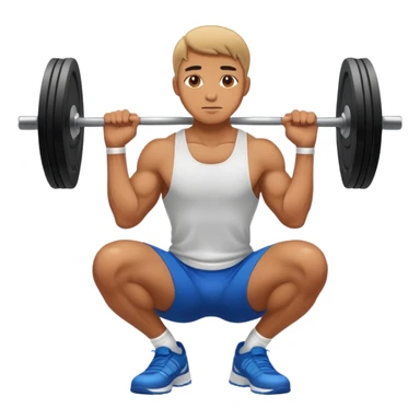 Naked man squatting sfw  sticker