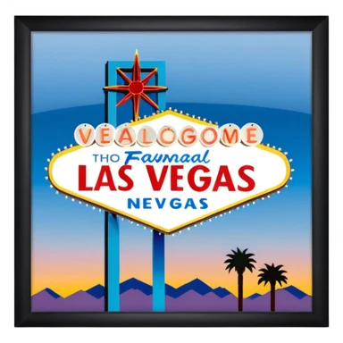 LAS VEGAS SIGN sticker