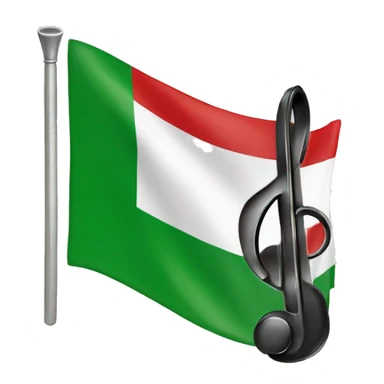 Italian flag and music key sticker