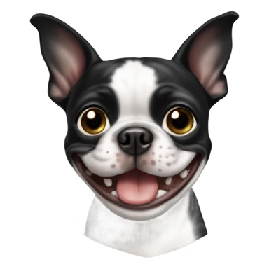 Boston terrier smiling  sticker