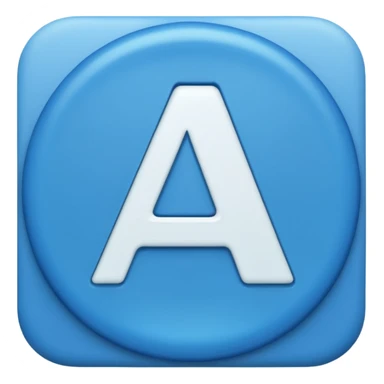 Letter A fun sticker