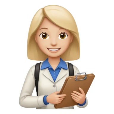 Student Leader + clipboard, Tour Group. sticker