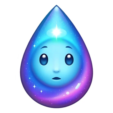 Nebula tear drop sticker