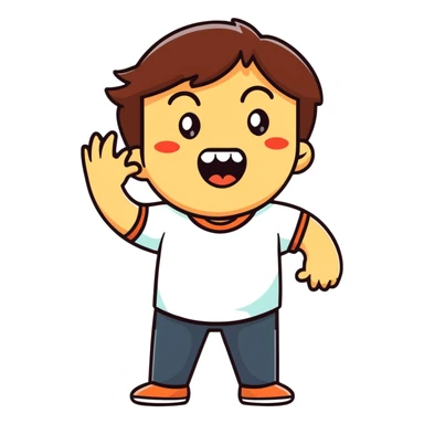 person smacking their teeth sticker