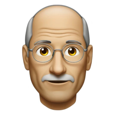 Steve jobs without glasses sticker