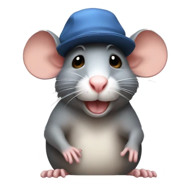 Rat wearing hat sticker