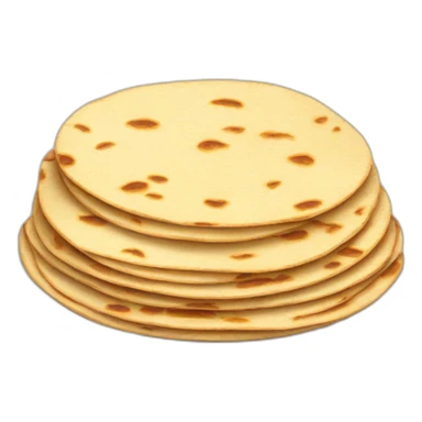 Small Stack of tortillas with some grill marks sticker