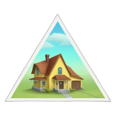 house of spongebob, but the house is a triangle sticker