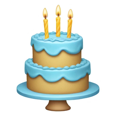 Light blue birthday cake  sticker