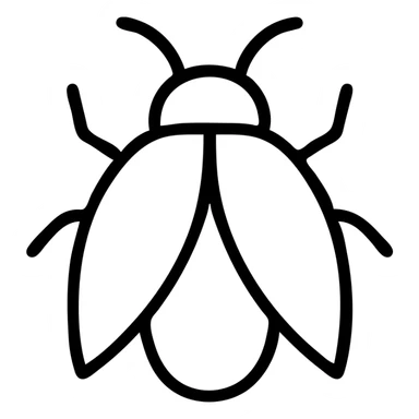 A bug with antenna and wings sticker