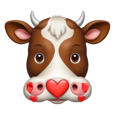 Vaca con corazon sticker